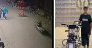 حادث مأساوي في بني سويف: طالب يدهس طفلاً بدراجة نارية