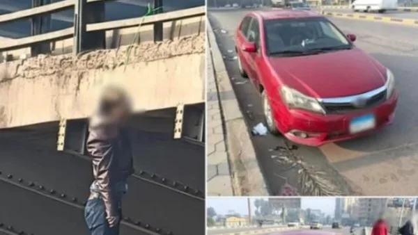 انتحار مأسوي على كوبري المظلات في شبرا الخيمة