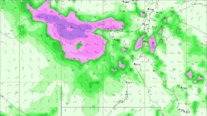 انخفاض درجات الحرارة بسبب الجبهة الباردة