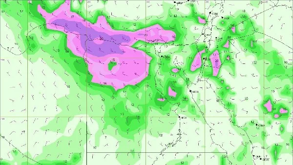 انخفاض درجات الحرارة بسبب الجبهة الباردة