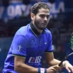 كريم عبد الجواد في نهائي كأس جراسهوبر للاسكواش بزيورخ