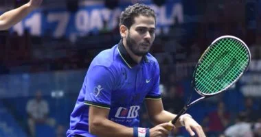 كريم عبد الجواد في نهائي كأس جراسهوبر للاسكواش بزيورخ