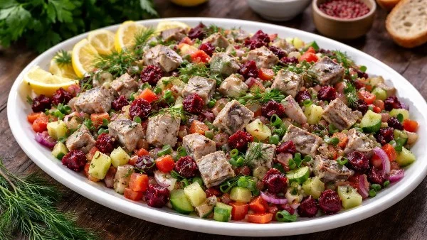 طريقة عمل سلطة الرنجة لاحتفالات شم النسيم