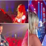 سيدة تعزف على المسرح في حفل راغب علامة بالمكسيك