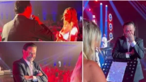 سيدة تعزف على المسرح في حفل راغب علامة بالمكسيك