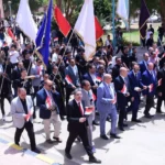 مسيرة وطنية في جامعة سوهاج احتفالًا بتحرير سيناء