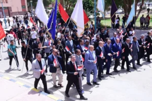 مسيرة وطنية في جامعة سوهاج احتفالًا بتحرير سيناء