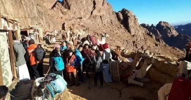 إقبال كبير للسياح في سانت كاترين