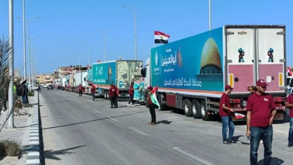 قافلة مساعدات جديدة من مصر إلى غزة