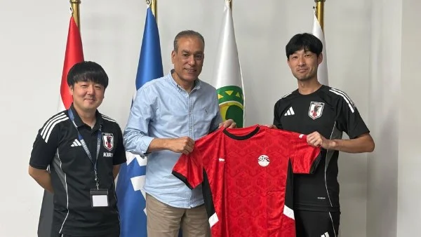 استقبال فريق منتخب اليابان للناشئين في مصر