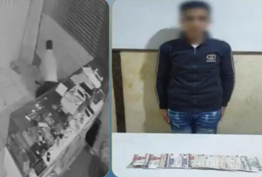 ضبط عامل سرق محل هواتف في البحيرة