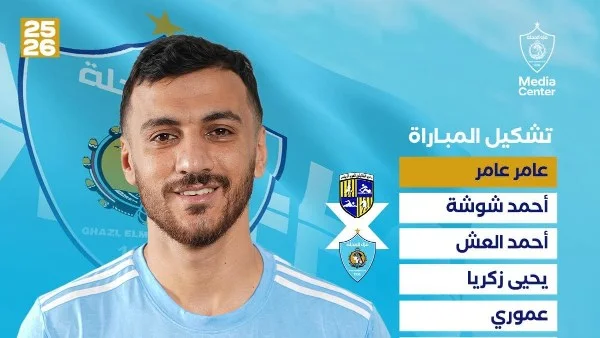 تشكيل غزل المحلة لمباراته أمام المقاولون العرب