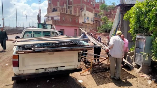 إزالة تعديات فورية على الأراضي الزراعية ببركة السبع