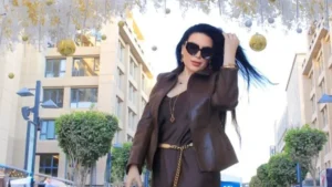 عبير صبري تتألق بفستان أحمر أنيق