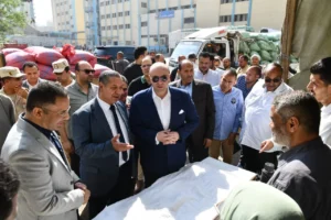 جولة تفقدية لمحافظ الفيوم لتوريد القمح بصوامع مطاحن مصر الوسطى