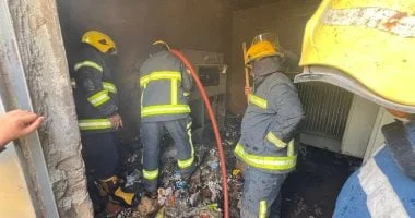 حريق في شركة بالشيخ زايد ينجح رجال الإطفاء في إخماده