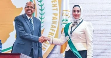 النائبة بثينة عتمان تؤدي اليمين في البرلمان الأفريقي