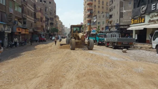 متابعة تطوير ورصف طريق ناهيا في بولاق الدكرور