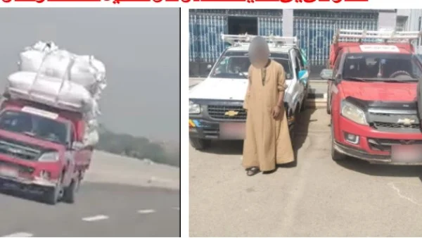 القبض على سائقي سيارات نقل يسيران عكس الاتجاه في أسيوط