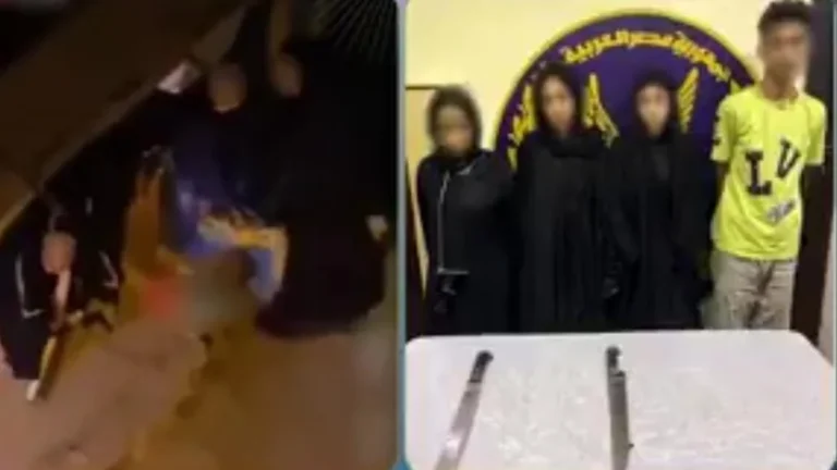 ضبط 3 سيدات وعامل تهجموا بسلاح أبيض بالقليوبية