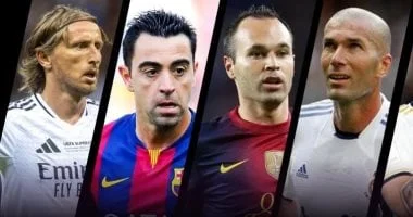 إنييستا وتشافي وزيدان: أساطير الكرة الإسبانية