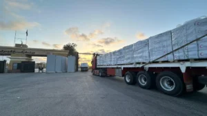 الهلال الأحمر المصري يدفع قافلة مساعدات إلى غزة