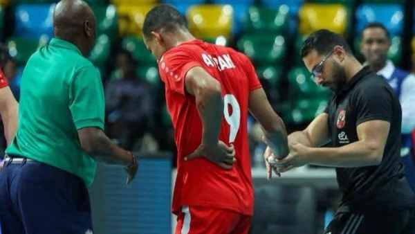 إصابة محمد عسران في بطولة إفريقيا لكرة الطائرة