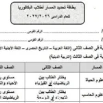 استمارة تحديد مسار طلاب البكالوريا المصرية