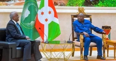 لقاء نائب وزير الخارجية المصري مع رئيس بوروندي