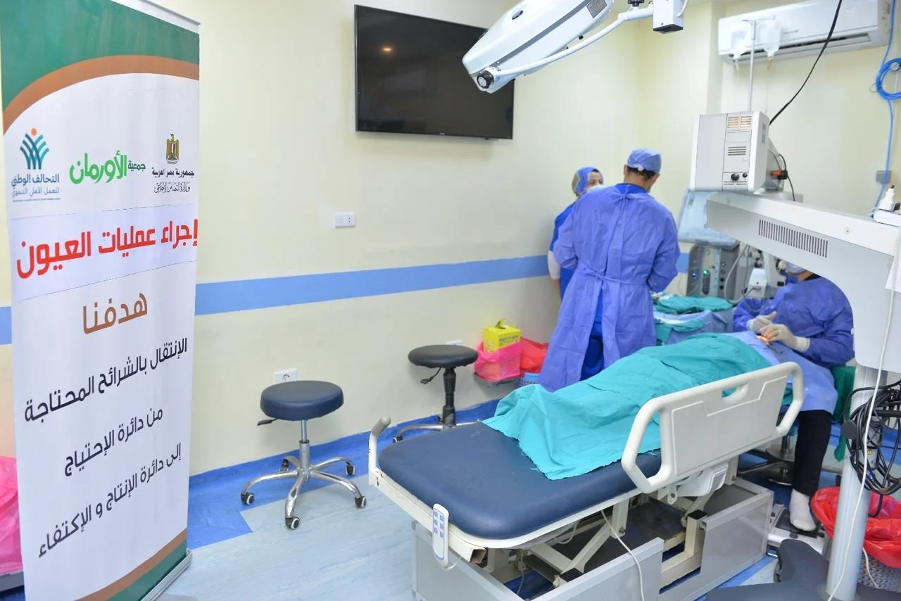 9 عمليات عيون مجانية لكبار السن بكفر الشيخ