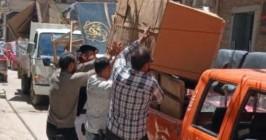 حملة لإزالة الإشغالات في حي غرب المنصورة