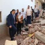 تفقد محافظ القليوبية لموقع انهيار منزل بكفر الحمام