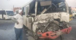 إصابة 8 أشخاص بحادث ميني باص على الطريق الدائري