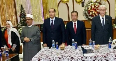 زيارة محافظ المنوفية للكنيسة الإنجيلية بشبين الكوم