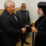 تهاني محافظ مطروح للأنبا كاراس بعيد القيامة المجيد