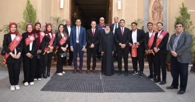 زيارة رئيس جامعة بني سويف للكنائس والأديرة بمناسبة عيد القيامة