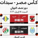 مواعيد نصف النهائي والنهائي لكأس مصر للسيدات