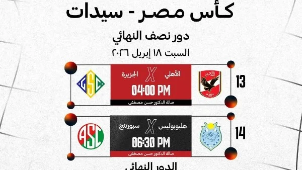 مواعيد نصف النهائي والنهائي لكأس مصر للسيدات