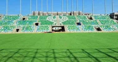 انتهاء زراعة النجيل في استاد النادي المصري الجديد