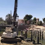 تكثيف الأعمال في كوبري النواورة الجديد بالبداري