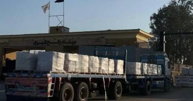 مساعدات إنسانية من مصر إلى غزة ضمن قافلة زاد العزة 175