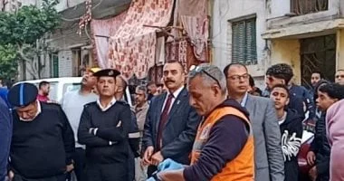 انهيار داخلي بعقار في منشية النزهة بالإسكندرية