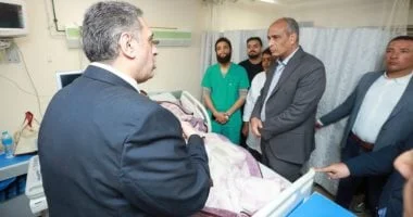 زيارة محافظ كفر الشيخ لمصابي حادث الطريق الدولي