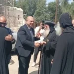 زيارة نائب محافظ الجيزة لمطرانية الأقباط بطموه