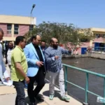 تفقد رئيس مياه الشرب بالجيزة لمحطة صرف صحي أم دينار