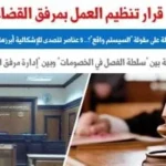 تنظيم العمل بمرفق القضاء: 5 عناصر هامة