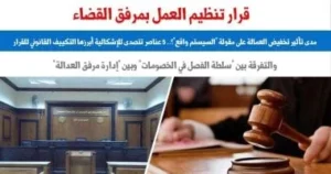 تنظيم العمل بمرفق القضاء: 5 عناصر هامة
