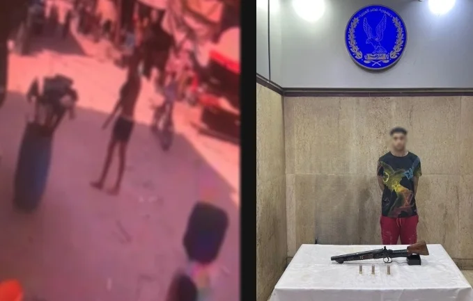 عاطل يهدد صاحب محل بسلاح في حلوان