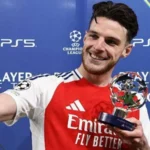 ديكلان رايس: طموح أرسنال في نهائي دوري الأبطال