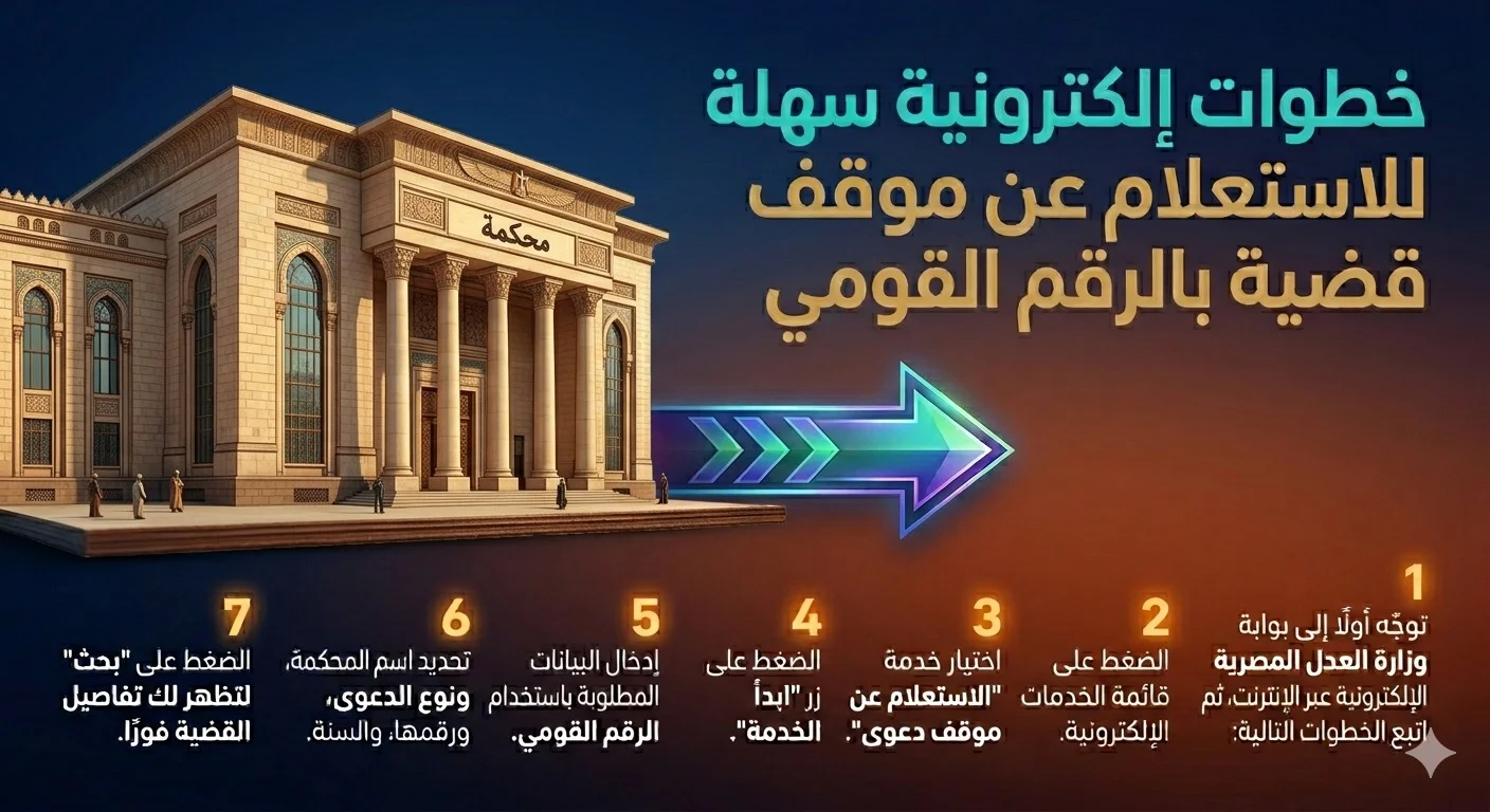 خطوات إلكترونية للاستعلام عن موقف قضية بالرقم القومي